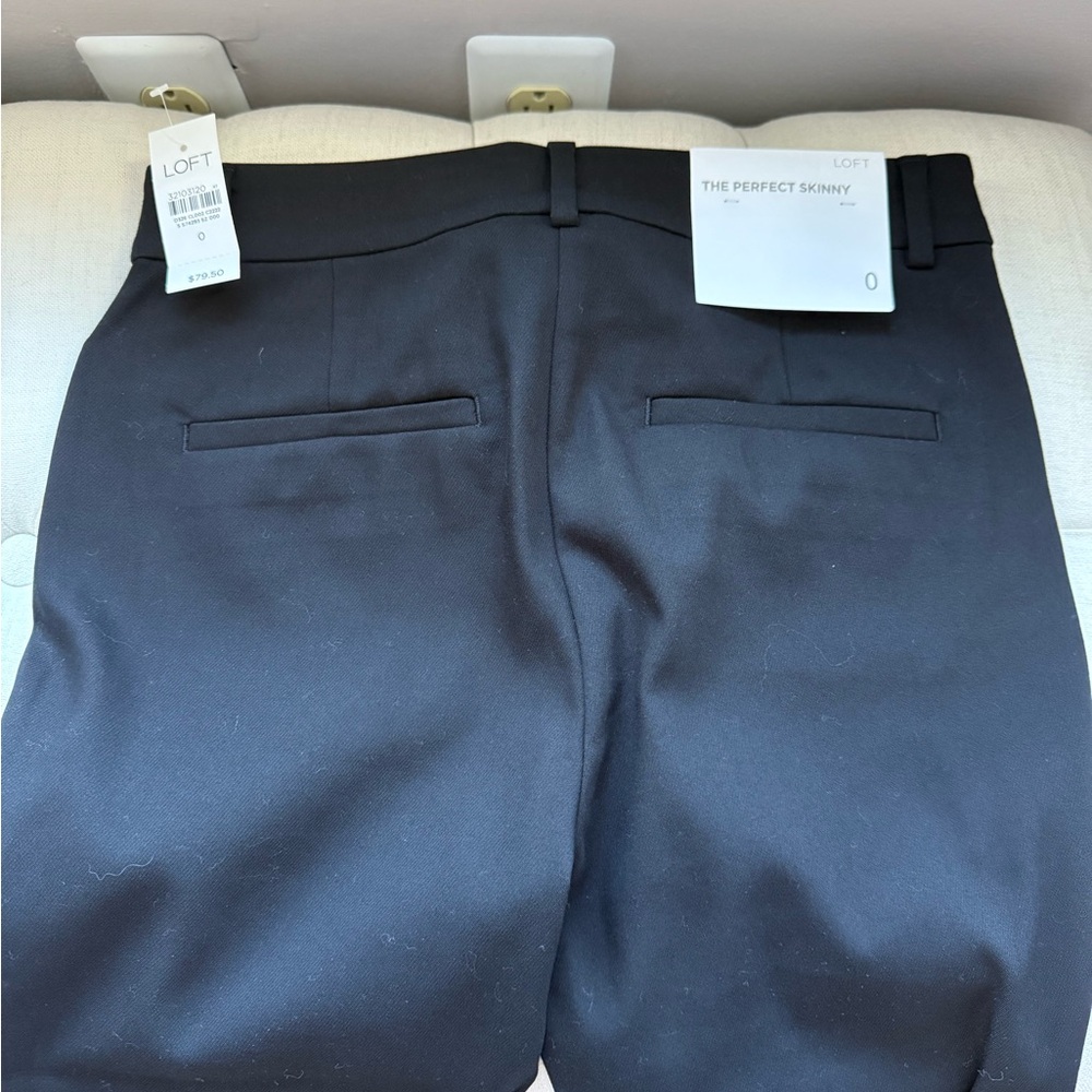 LOFT Midnight Black Tailored Pants